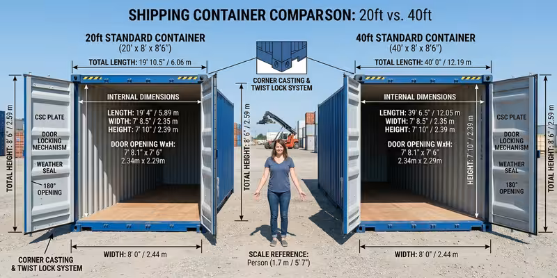 Container size comparison